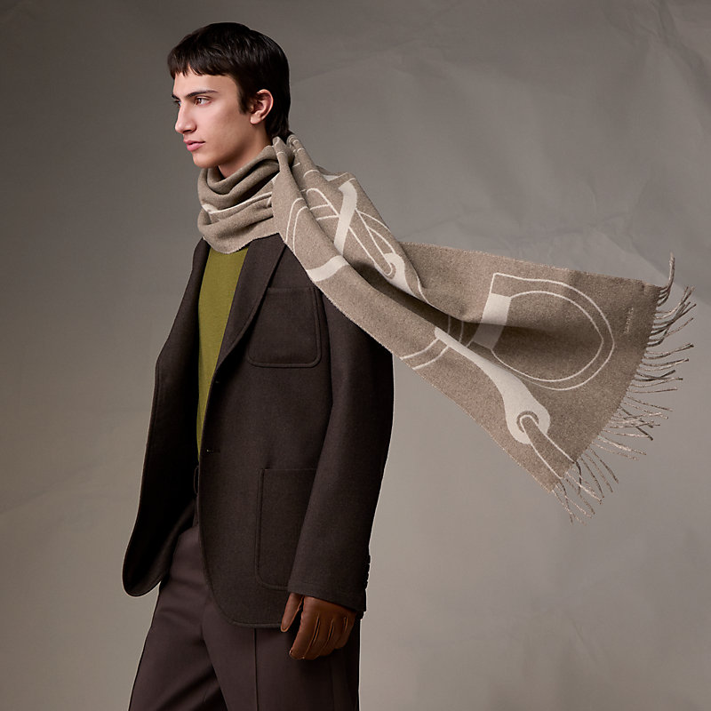 HERMES エルメス カシミヤマフラー ストール